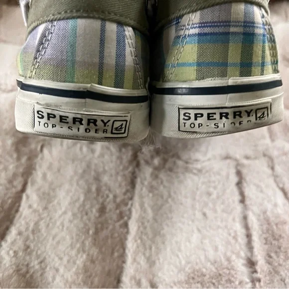 Sperry Topsider Canvas Plaid Boat Shoes - Size 7 - Picture 9 of 10